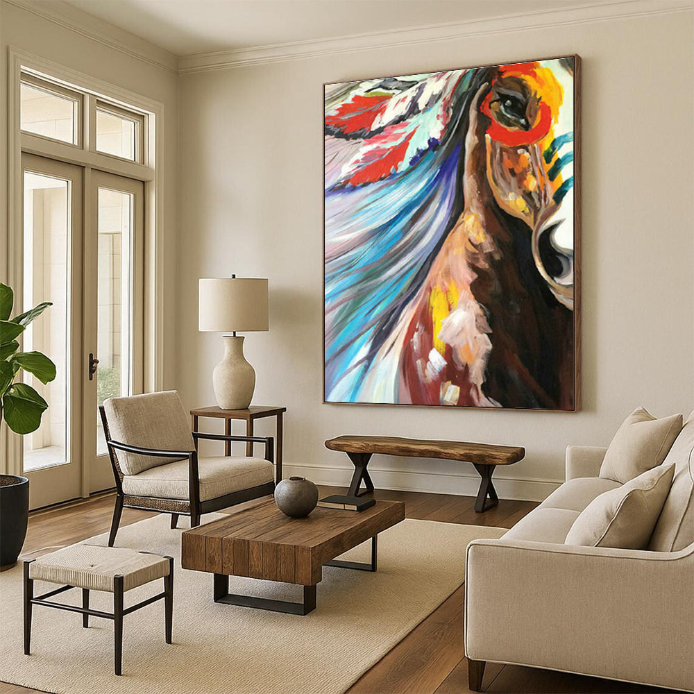 Artisan-Made Abstract Painting Series with Iridescent Paints for Cottage Hallway & Office DLZ1433