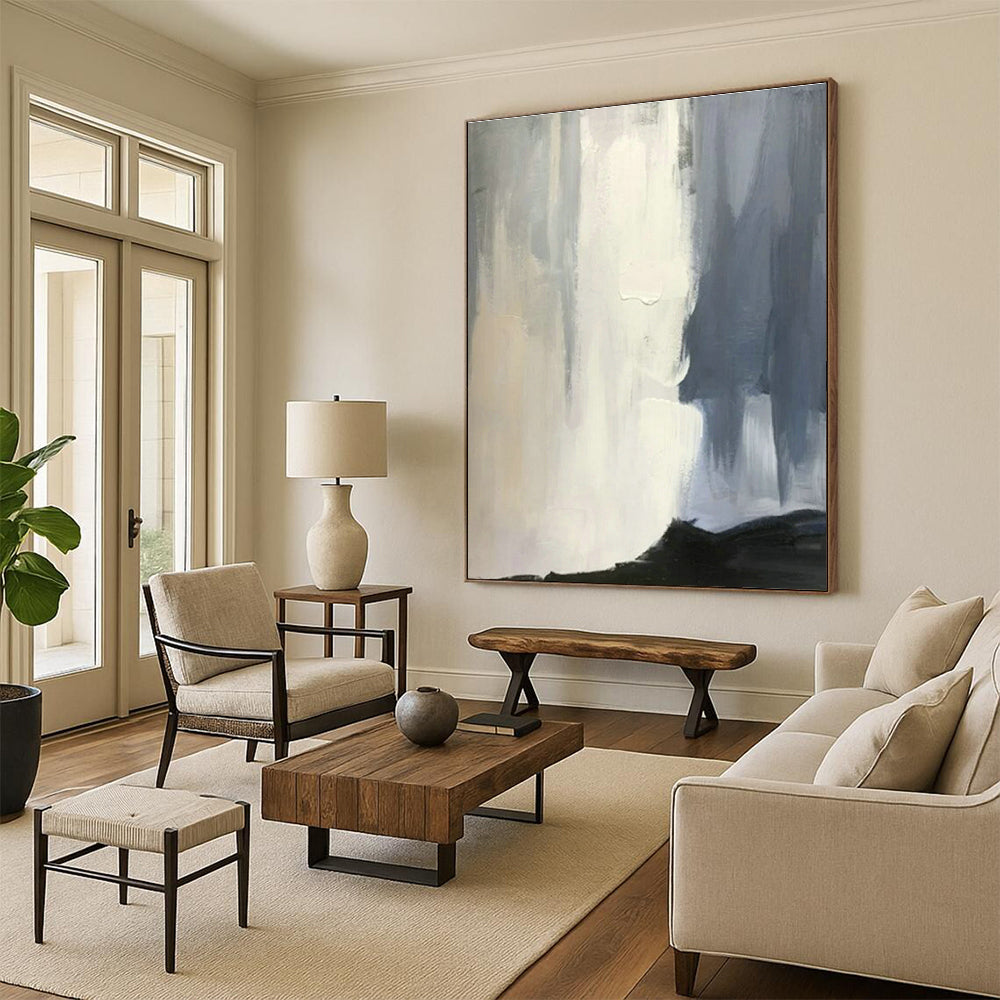 Unique Hand-Painted Abstract Canvas for Hallway and Living Room DLZ1455
