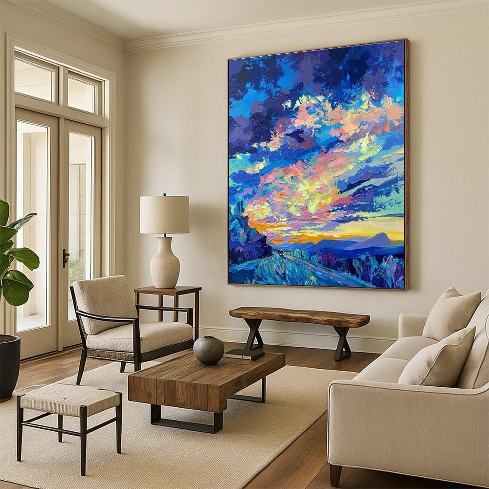 Custom Abstract Paintings for Bedroom Dressing Room Vanity Stool Seats & Office Branding Zone Display Rack Feet DLZ0920