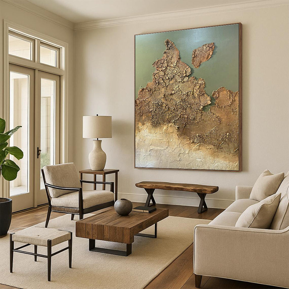 Colossal Size Custom-Engineered Handmade Abstract Canvas for Office & Dining Room DLZ2209
