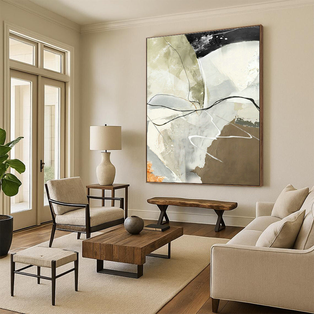 Mammoth Handmade Abstract Painting for Dining Room & Cottage Entryway DLZ1232