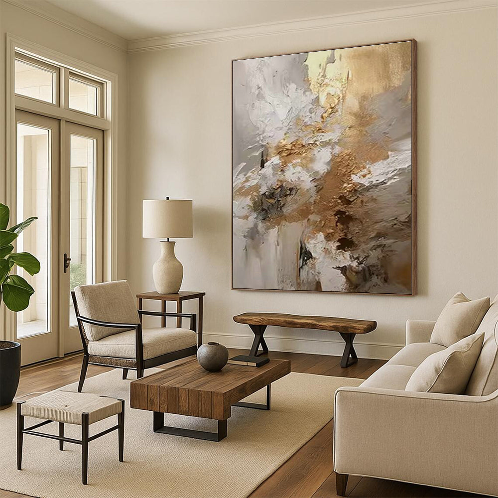 Immense Hand-Painted Abstract Wall Art for Cottage Office & Living Room DLZ1253
