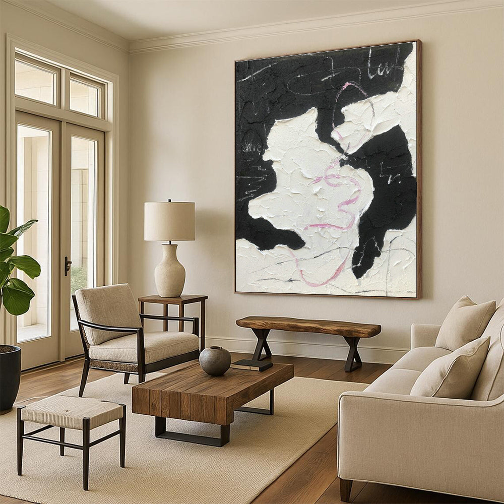 Custom Hand-Painted Abstract Wall Art for Cottage Bedroom & Dining Room DLZ1654