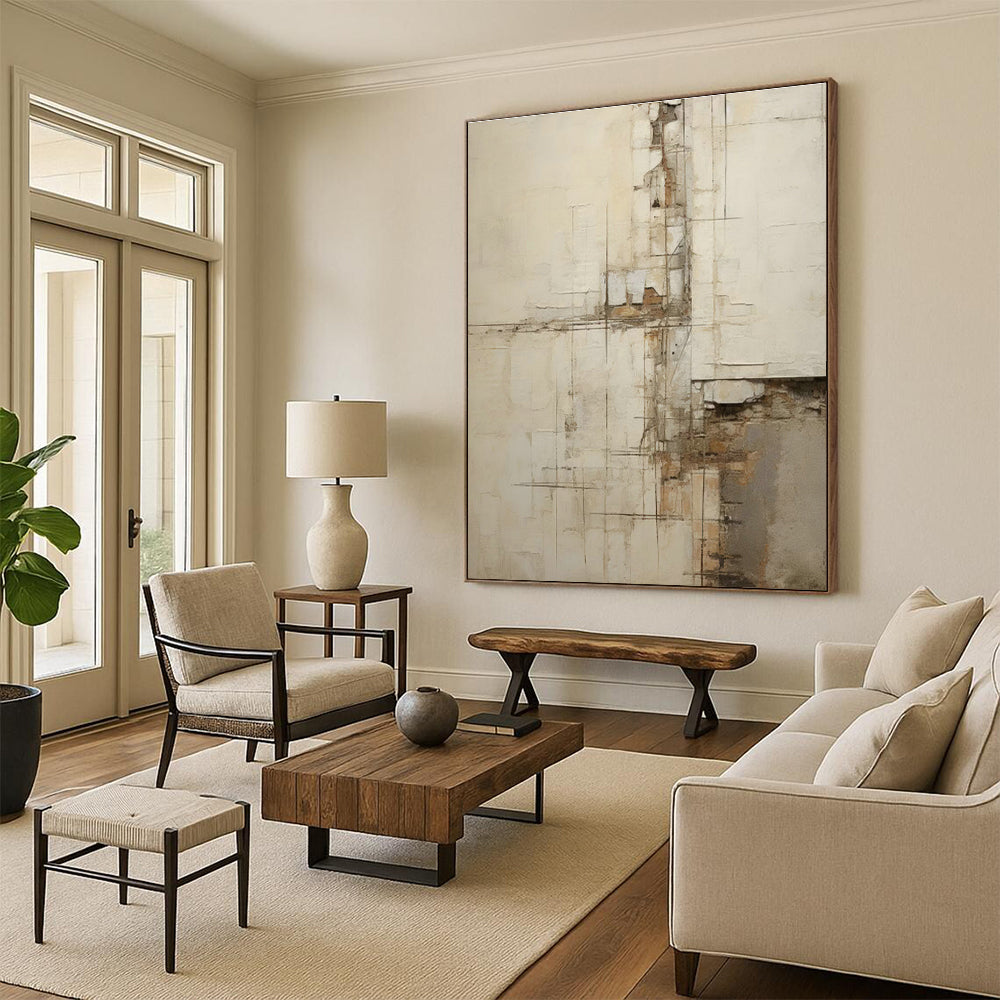 Handcrafted Oversized Abstract Art for Cottage Dining Room & Hallway DLZ1326