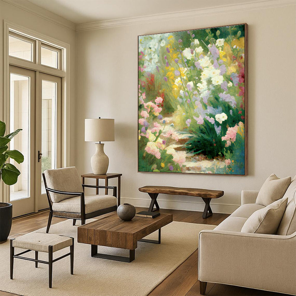 Handmade Extra - Large Abstract Art for Cottage Living Room & Office DLZ1363