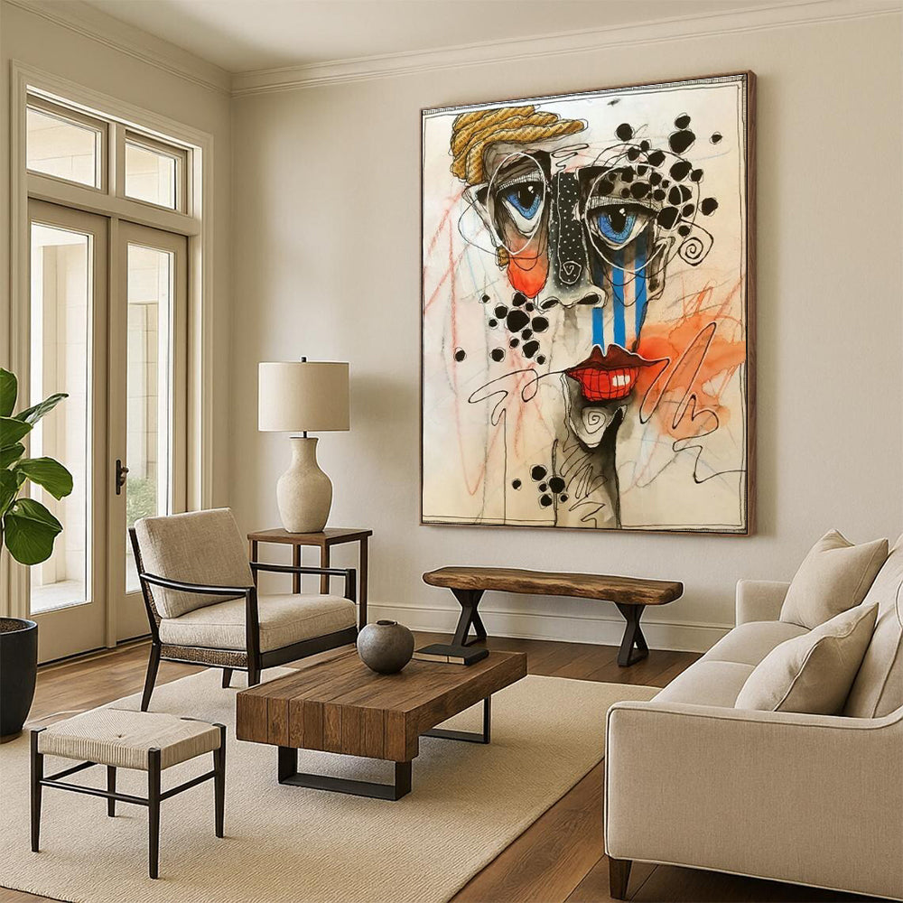 Large Custom Handmade Abstract Canvas for Office & Hallway DLZ2321