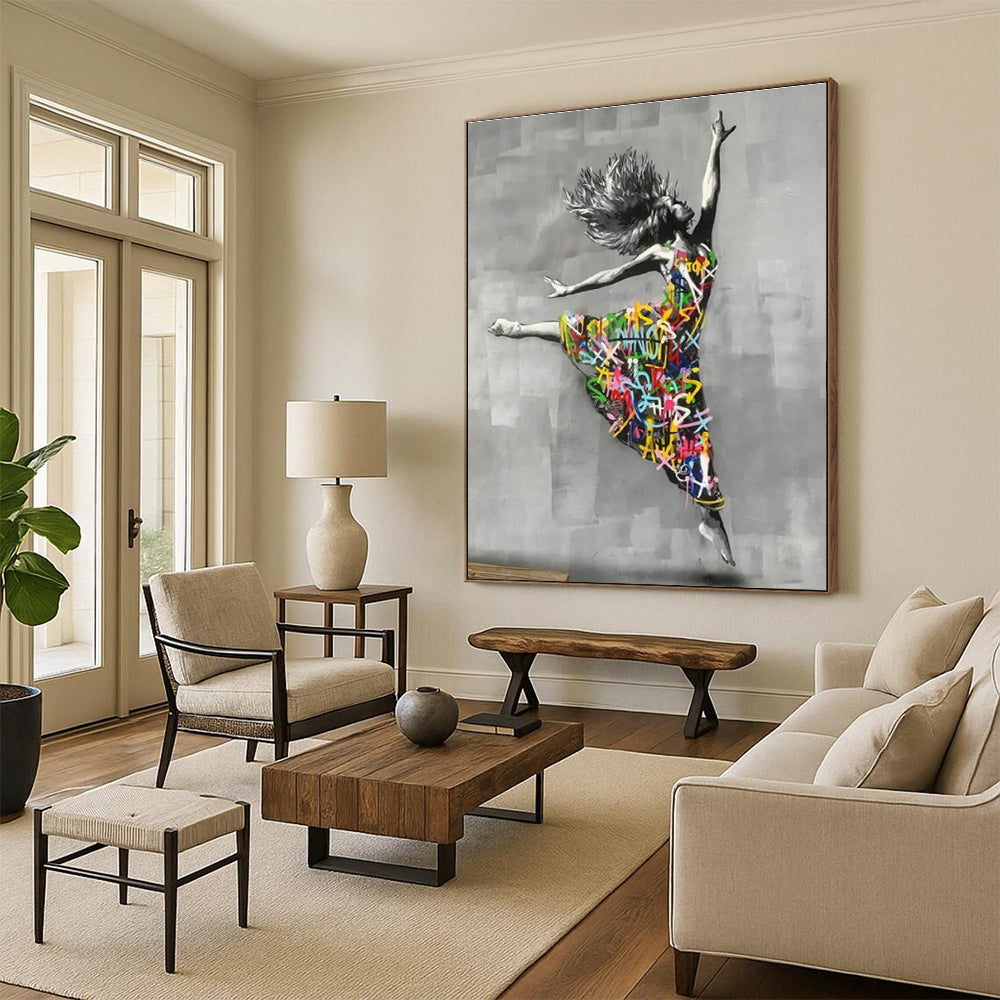 Oversized Handmade Abstract Wall Art for Office & Dining Room DLZ2305
