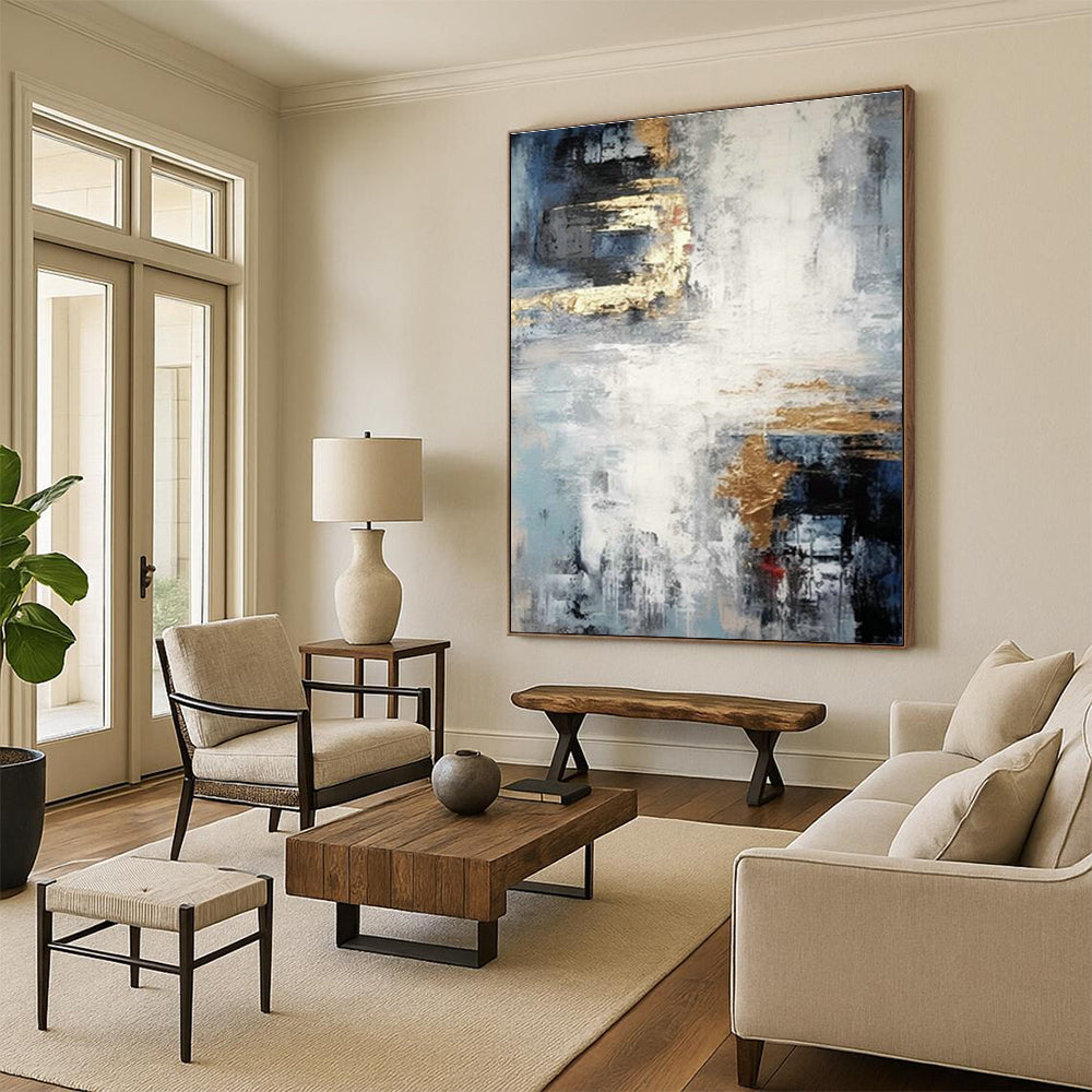 Customization of Large - sized Hand - Painted Abstract Paintings for Dining Room, Create a Pleasant Dining Atmosphere DLZ0366