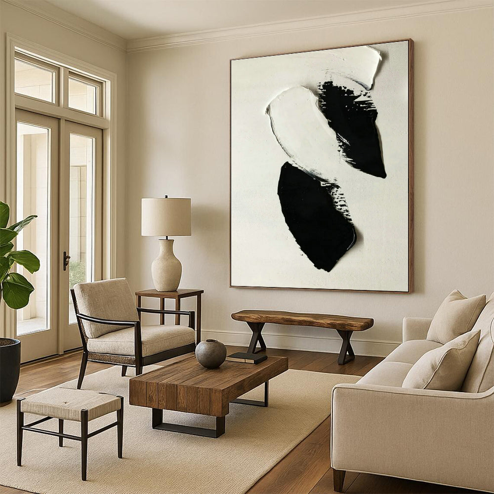 Custom Hand-Painted Abstract Canvas for Office and Cottage Living Room DLZ1584