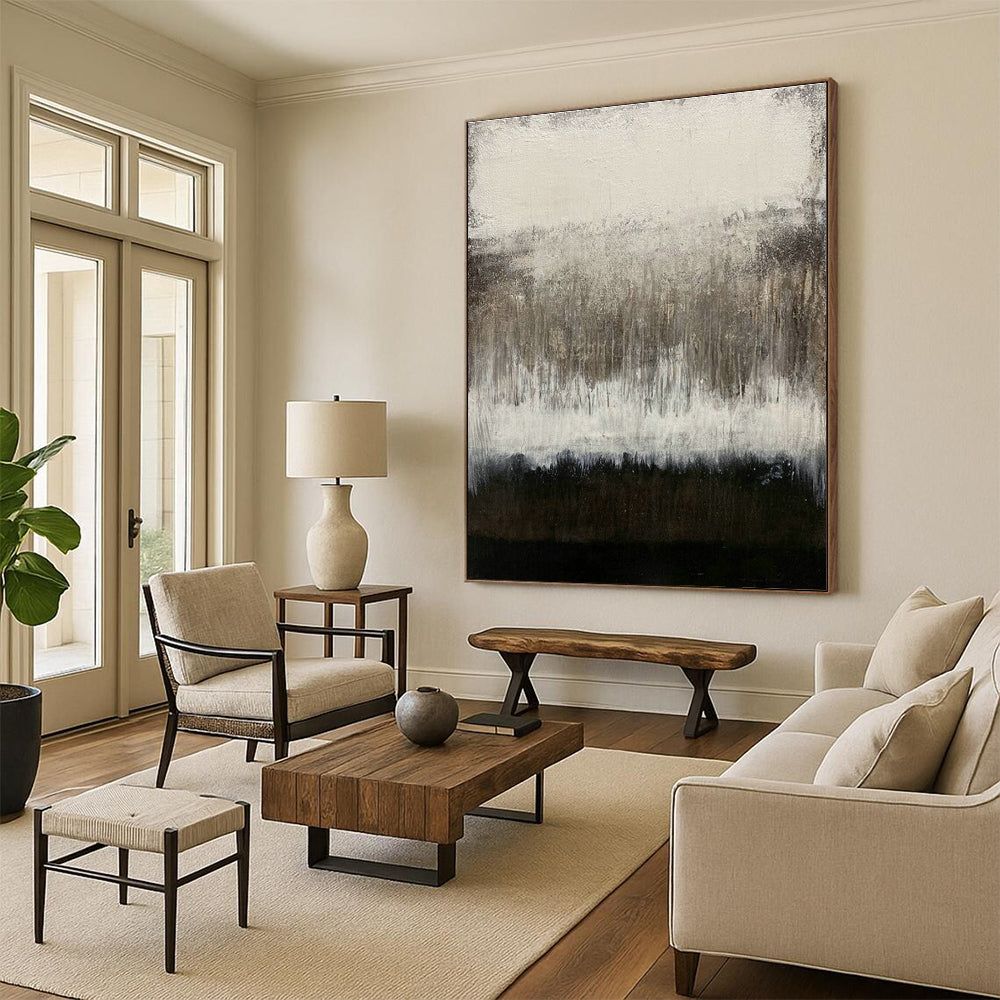 Oversized, Custom - Built Hand Painted Abstract Wall Decor for Living Room & Bedroom DLZ2043