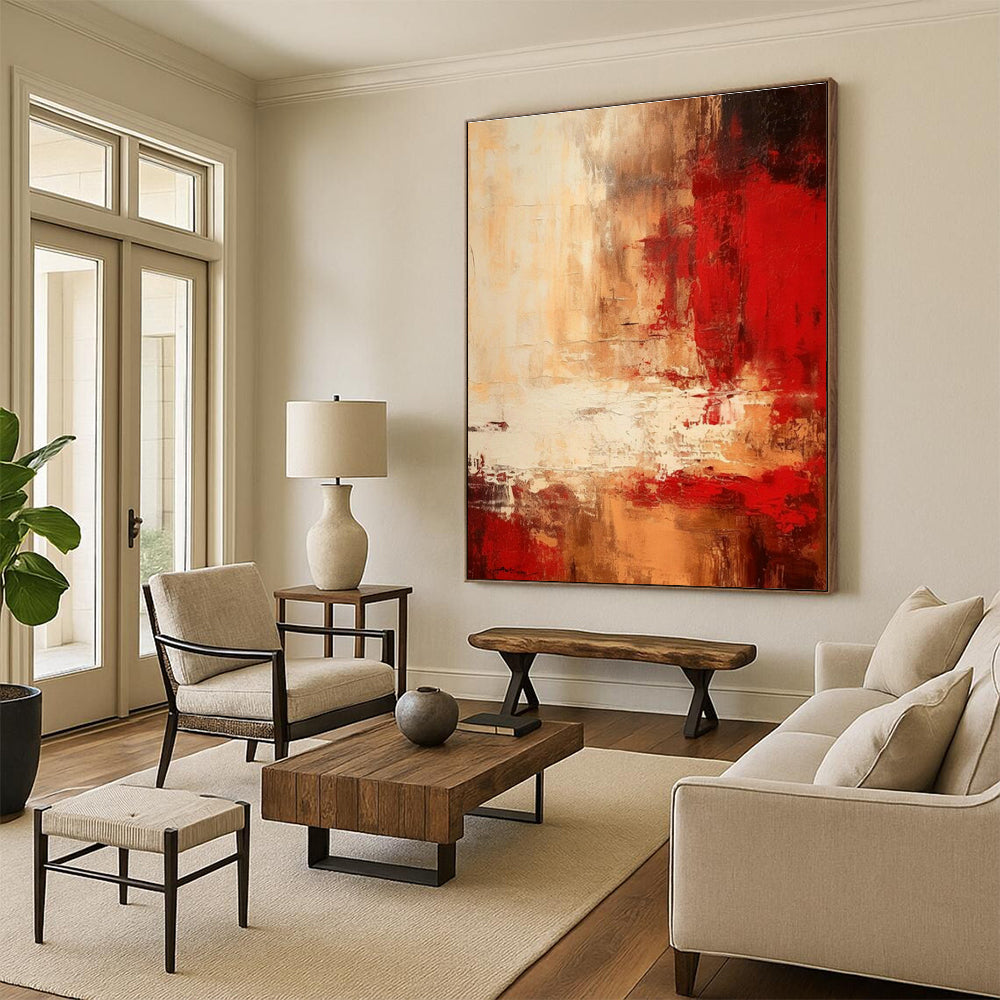 Original Handmade Abstract Canvas for Hallway & Cottage Office DLZ1655
