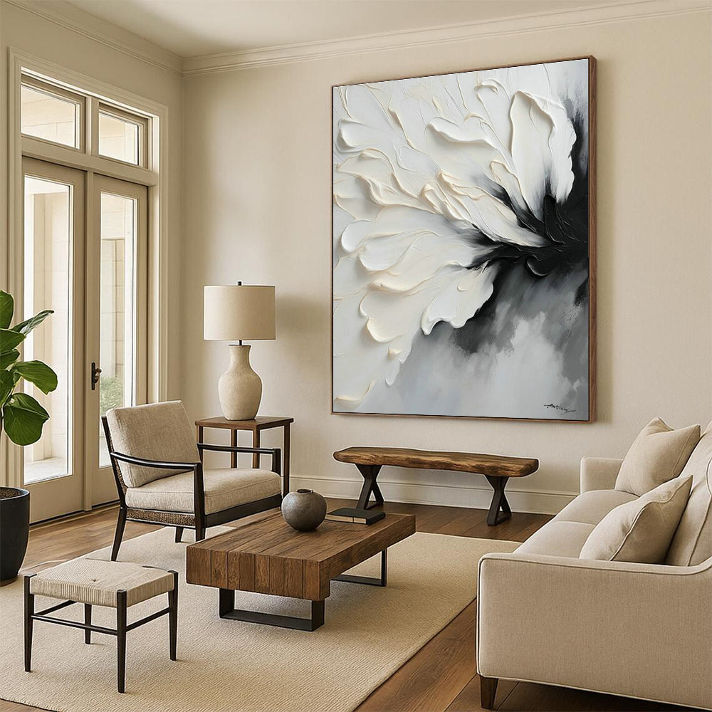 Customizable Handmade Abstract Canvas for Entryway & Cottage Dining Room DLZ1648
