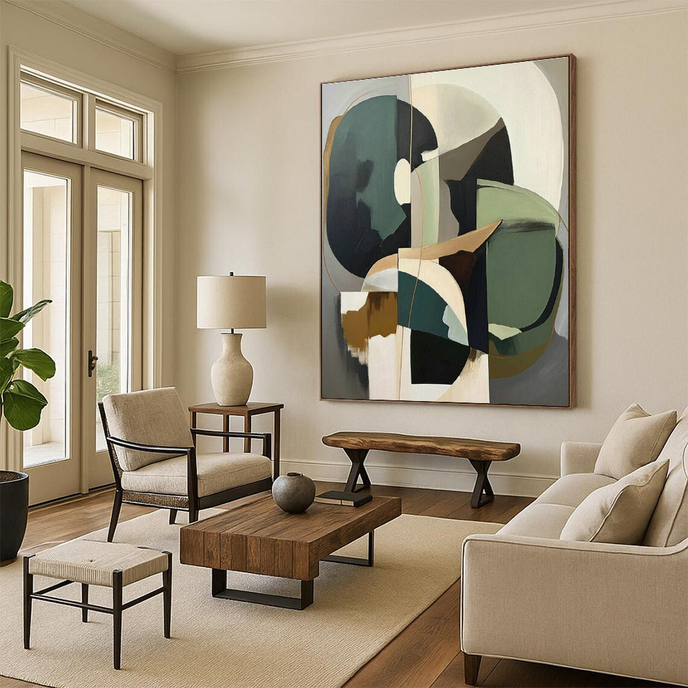 Handmade Abstract Wall Art for Bedroom and Cottage Living Room DLZ1619