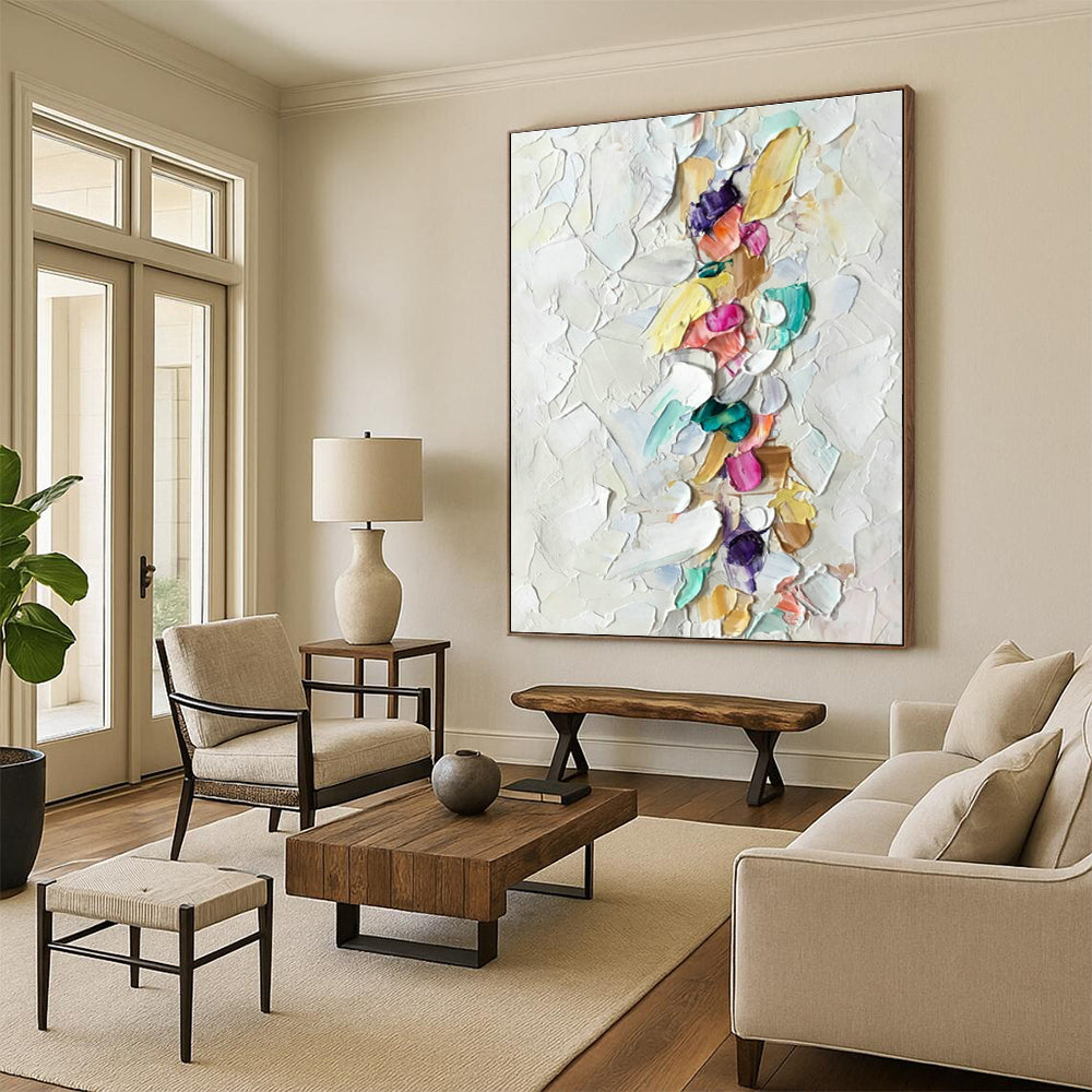 Custom-Made Extra Large Hand-Painted Abstract Canvas for Bedroom & Living Room DLZ0981