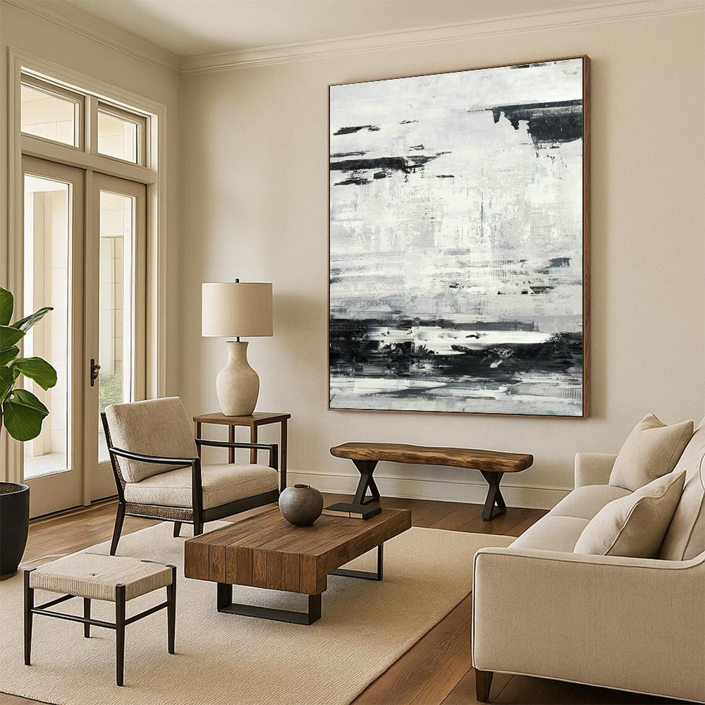 Monumental Bespoke Hand Painted Abstract Wall Decor for Living Room & Bedroom DLZ2077