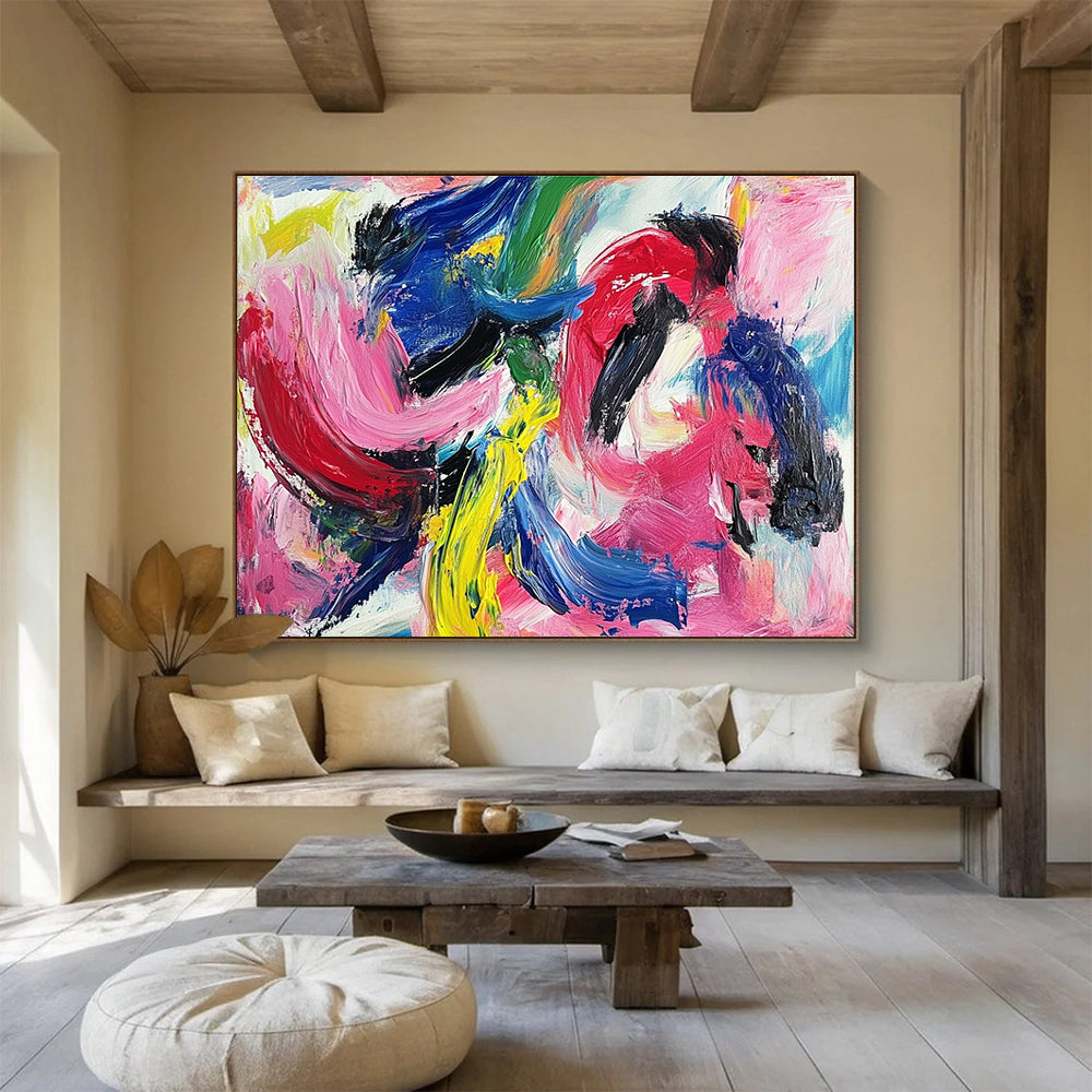 Colorful Expressive Abstract Painting with Bold Brushstrokes DYP326