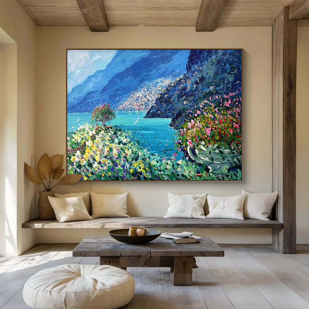 Coastal Garden View Abstract Painting THY447