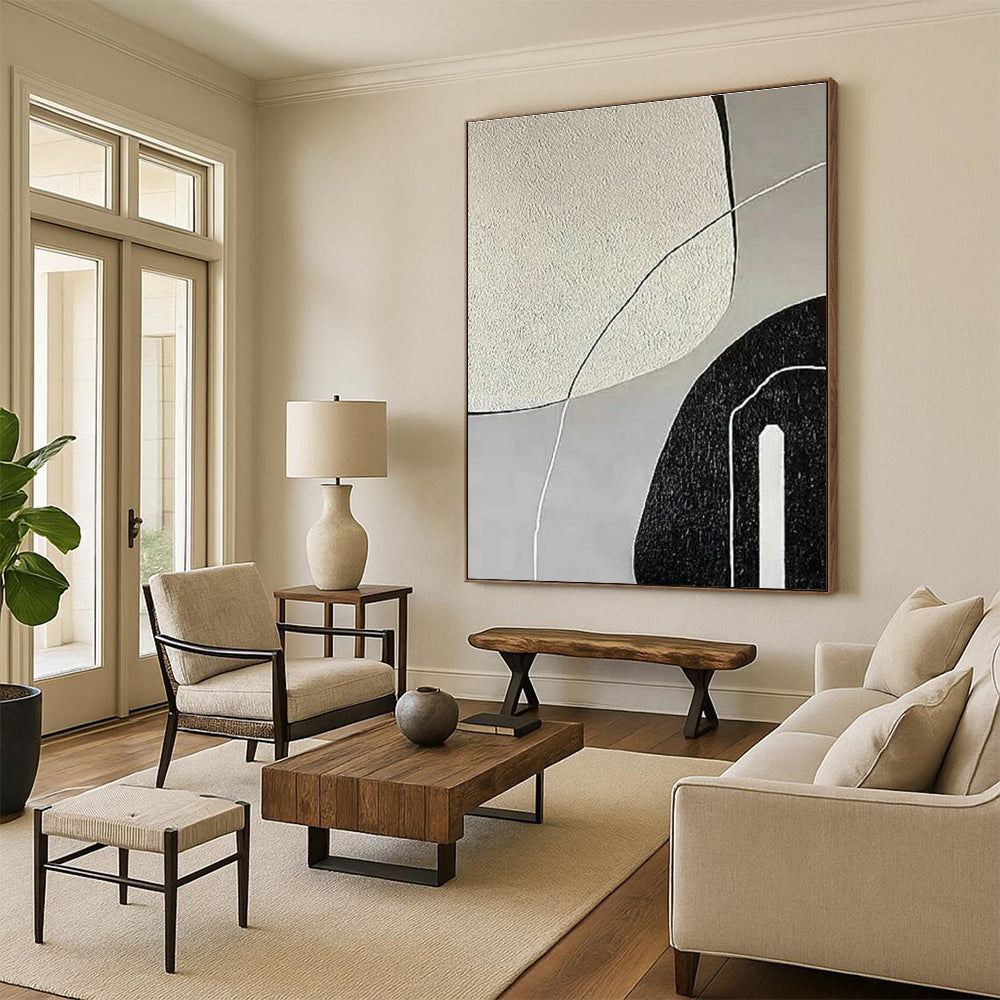 Extra-Vast Hand-Painted Abstract Wall Decor for Living Room & Cottage Office DLZ1146
