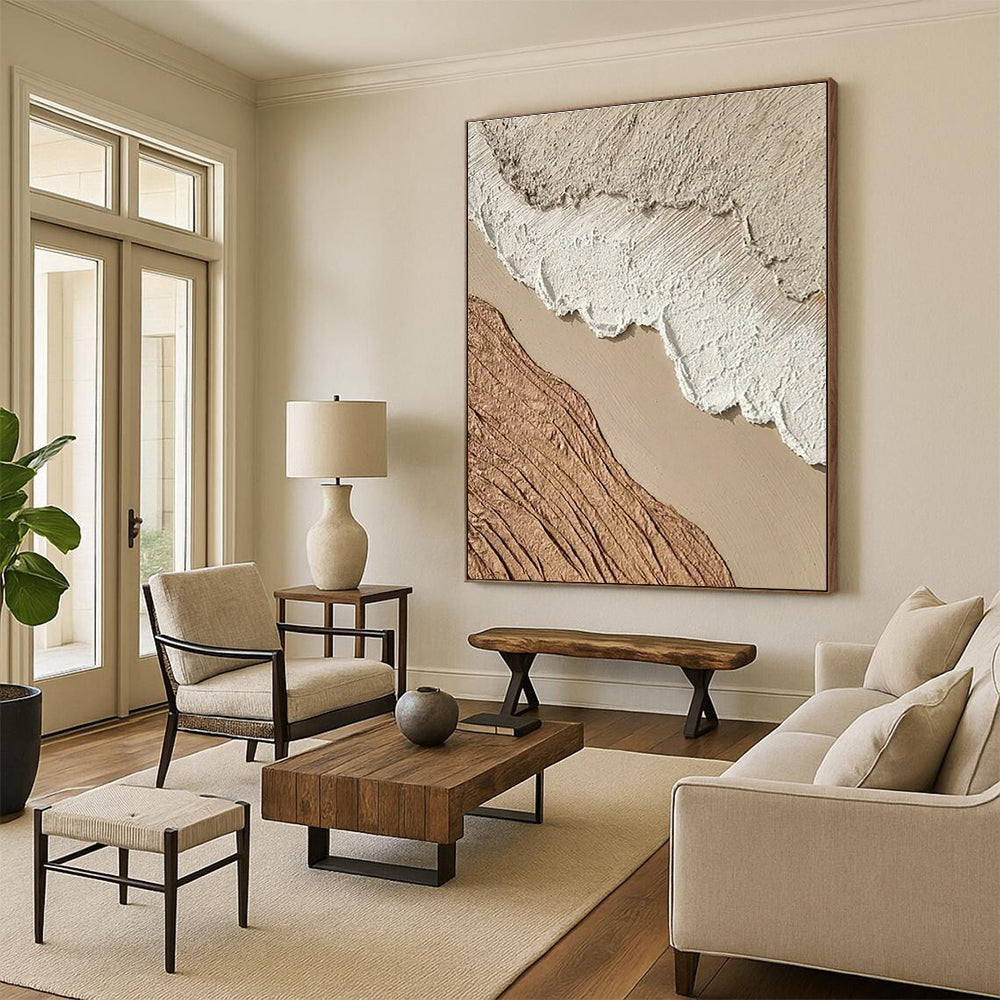 Hand - Painted Extra Large Abstract Painting for Living Room & Cottage Bedroom DLZ1137