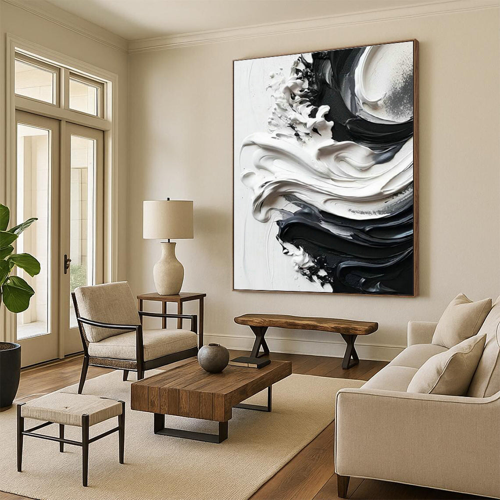 Extra - Large Custom Hand - Painted Abstract Painting for Bedroom, Create an Artistic Sleeping Space DLZ0371