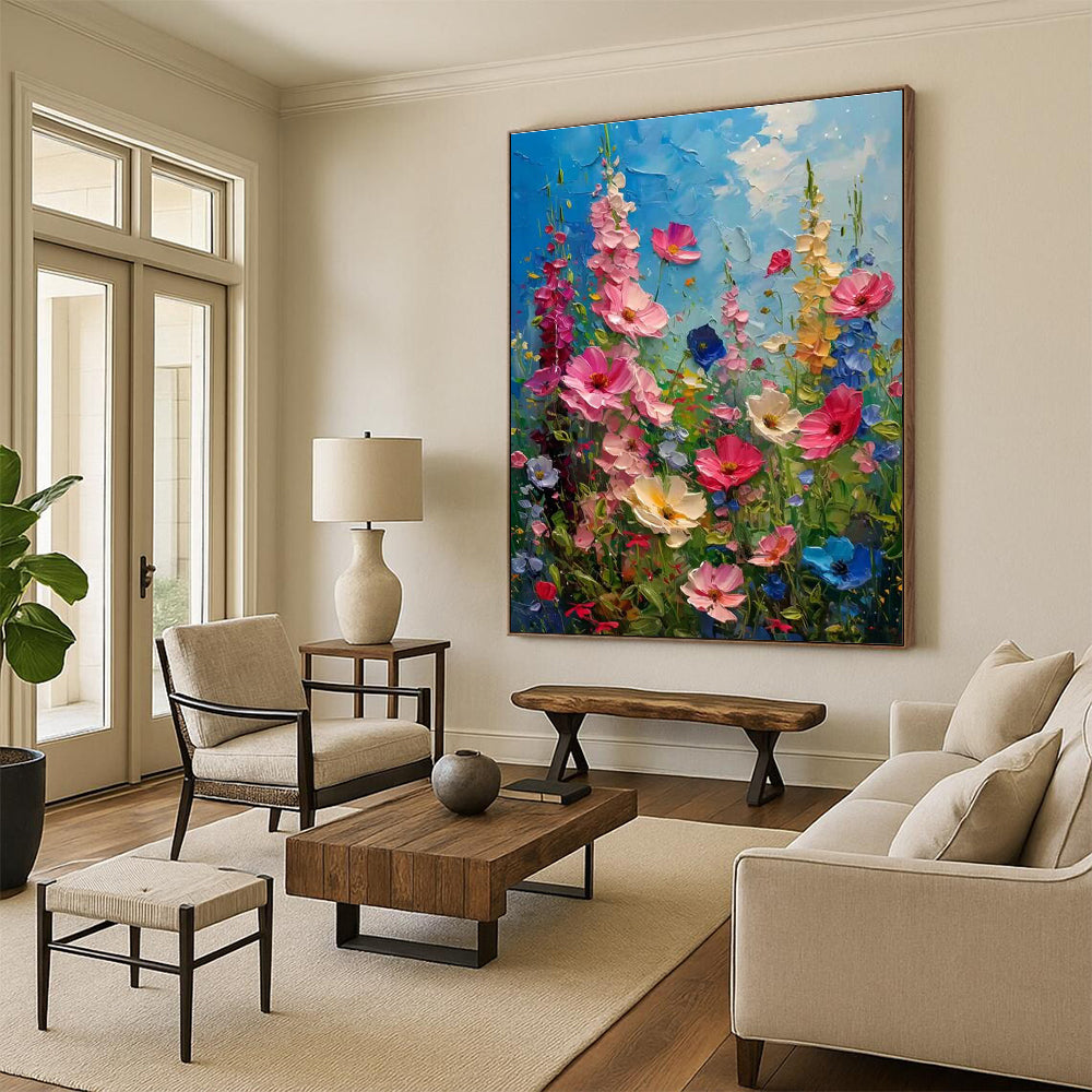 Hand-Painted Abstract Canvas for Bedroom & Entryway DLZ2294