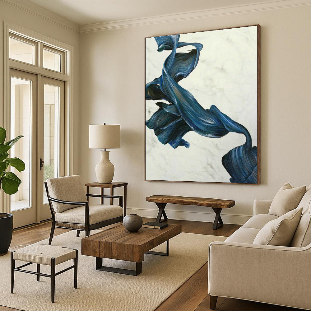 Grand - Sized Hand - Painted Abstracts for Cottage Hallway and Dining Room DLZ0539