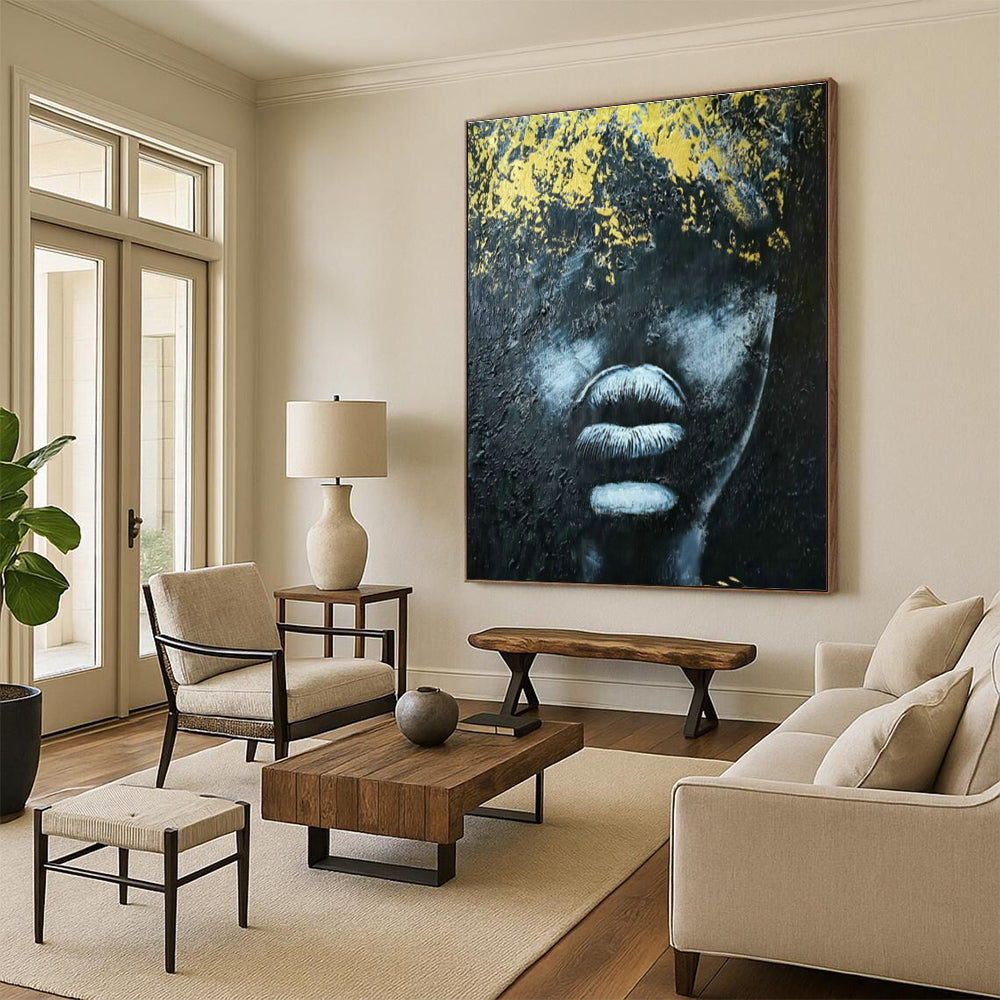 Original Hand-Painted Abstract Canvas for Office and Cottage Dining Room DLZ1610