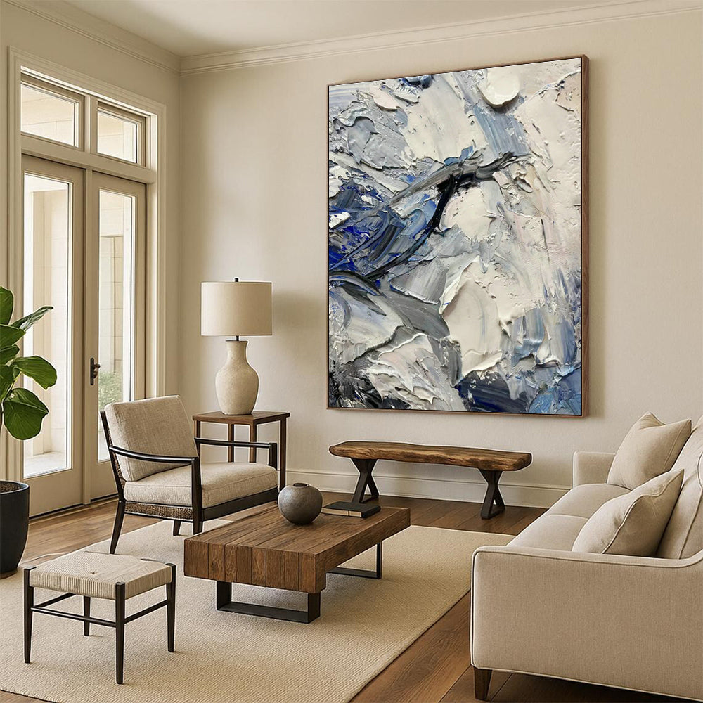 Gargantuan Tailored Abstract Canvas for Cottage Bedroom & Dining Room DLZ1264