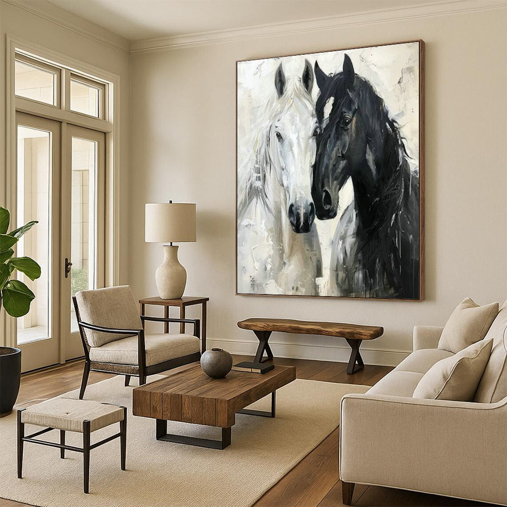 Original Hand-Painted Abstract Painting for Cottage Bedroom and Hallway DLZ1530