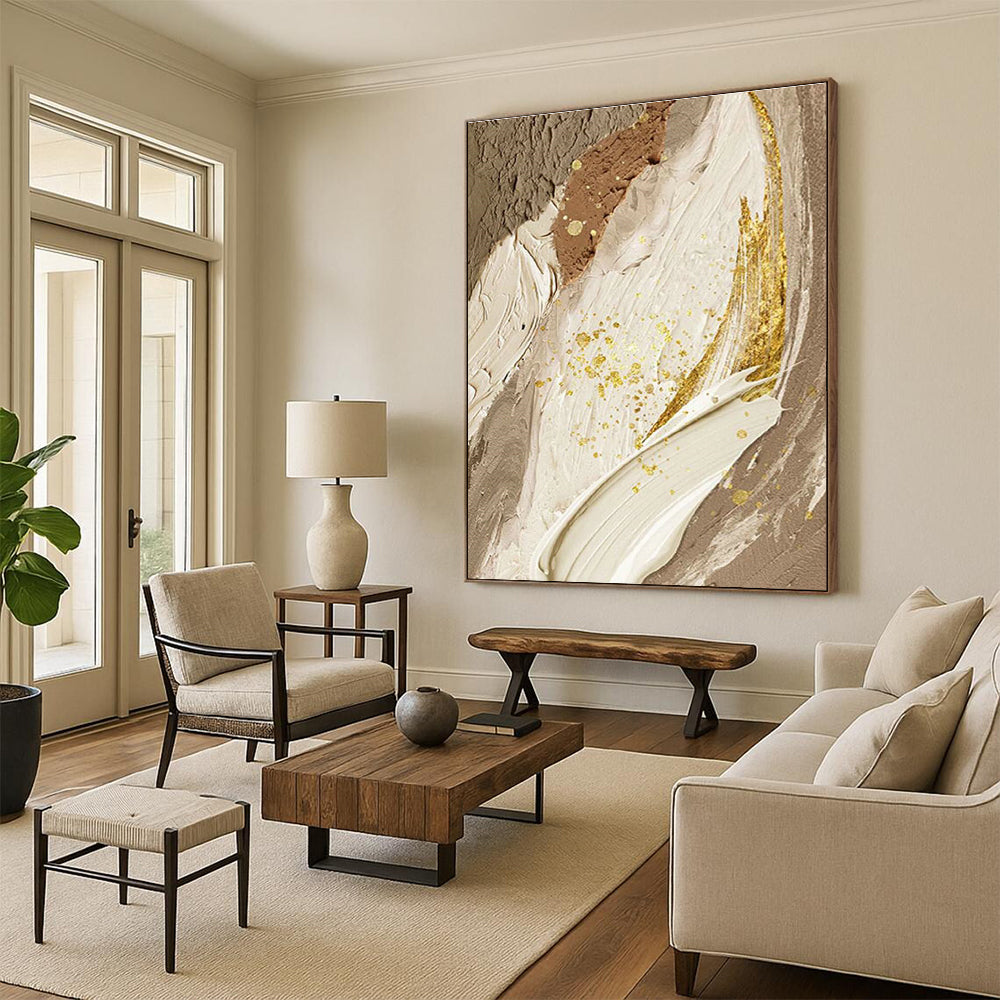 Enormous Custom-Built Hand Painted Abstract Canvas for Hallway & Entryway DLZ2177