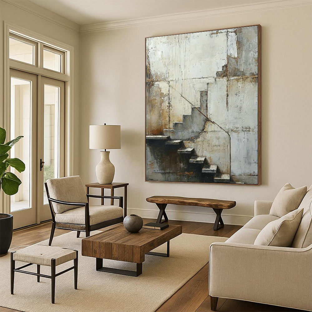 Oversized Custom Abstract Paintings for Living Room and Cottage Dining Room DLZ0523