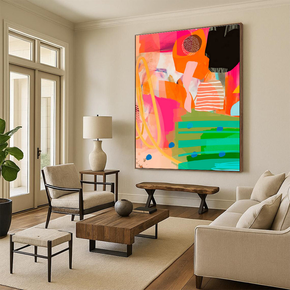 Abstract Hand - Painted Canvases for Office and Cottage Living Room DLZ0650