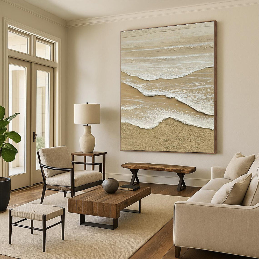 Large Customizable Hand-Painted Abstract Canvas for Living Room Window Seat Bay Wall and Bedroom Nightstand Wall DLZ1991