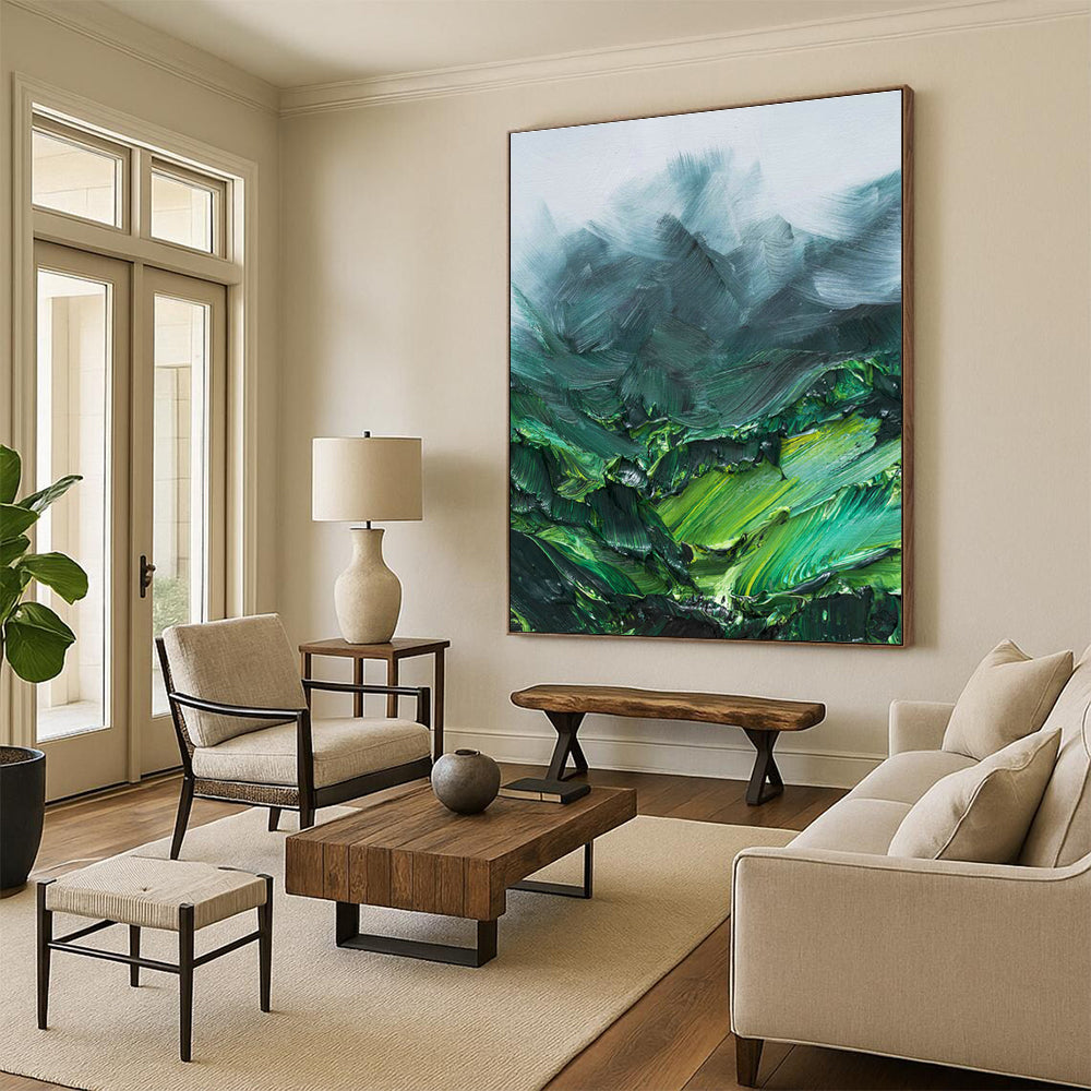 Modern Hand-Painted Abstract Canvas Painting, an Eye-Catching Decoration for Living Room and Entrance DLZ0951