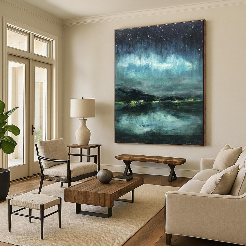 Custom - Made Hand - Painted Abstract Canvases for Bedroom and Cottage Hallway DLZ0633
