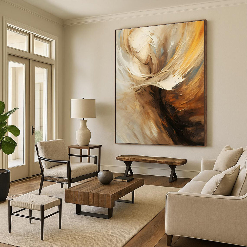 Hand-Crafted Abstract Decor for Cottage Living Room Entertainment Center Wall and Bedroom Dresser Wall DLZ1701