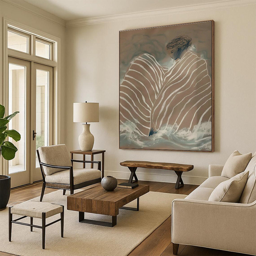 Custom - Designed Hand - Painted Abstract Art for Hallway Coat Racks & Entryway Key Drop Zones DLZ0684