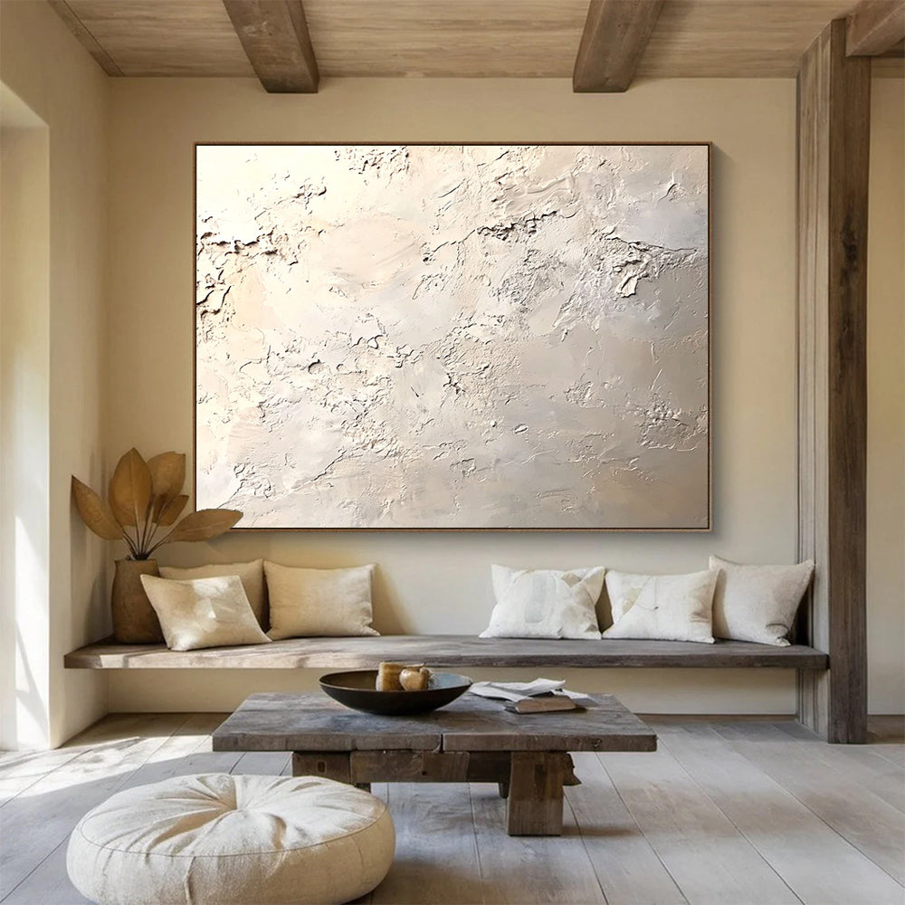 Textured Neutral Abstract Painting with Subtle Tones DYP324