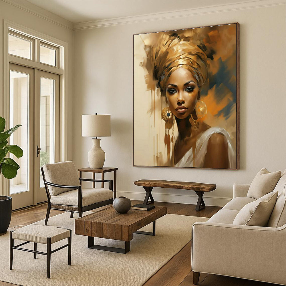 Large Hand-Painted Abstract Painting for Cottage Bedroom Dressing Screen Wall and Hallway Partition Wall DLZ1717