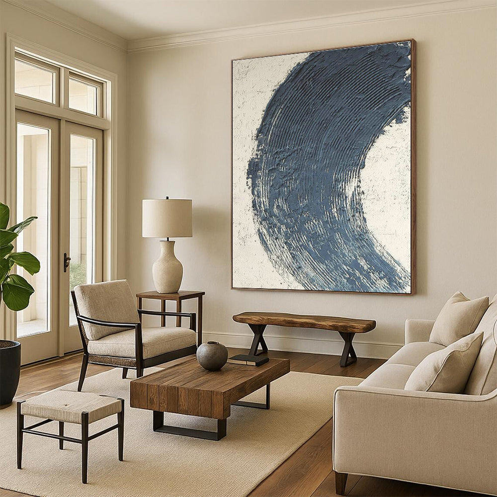 Oversized Abstract Hand - Painted Murals for Office Conference Rooms & Dining Room Alcoves DLZ0663