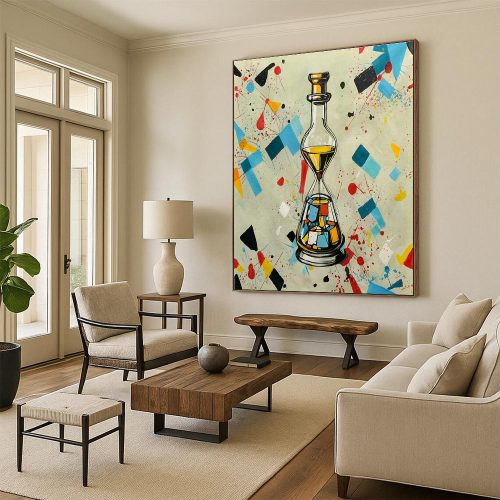Custom Hand-Painted Abstract Wall Art for Bedroom and Cottage Office DLZ1594