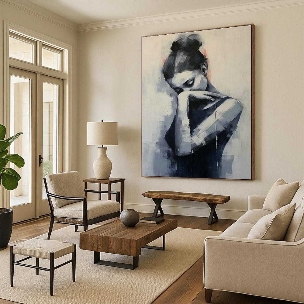 Customization of Extra - Large Hand - Painted Abstract Paintings for Hallway, Add Fun to the Space DLZ0361