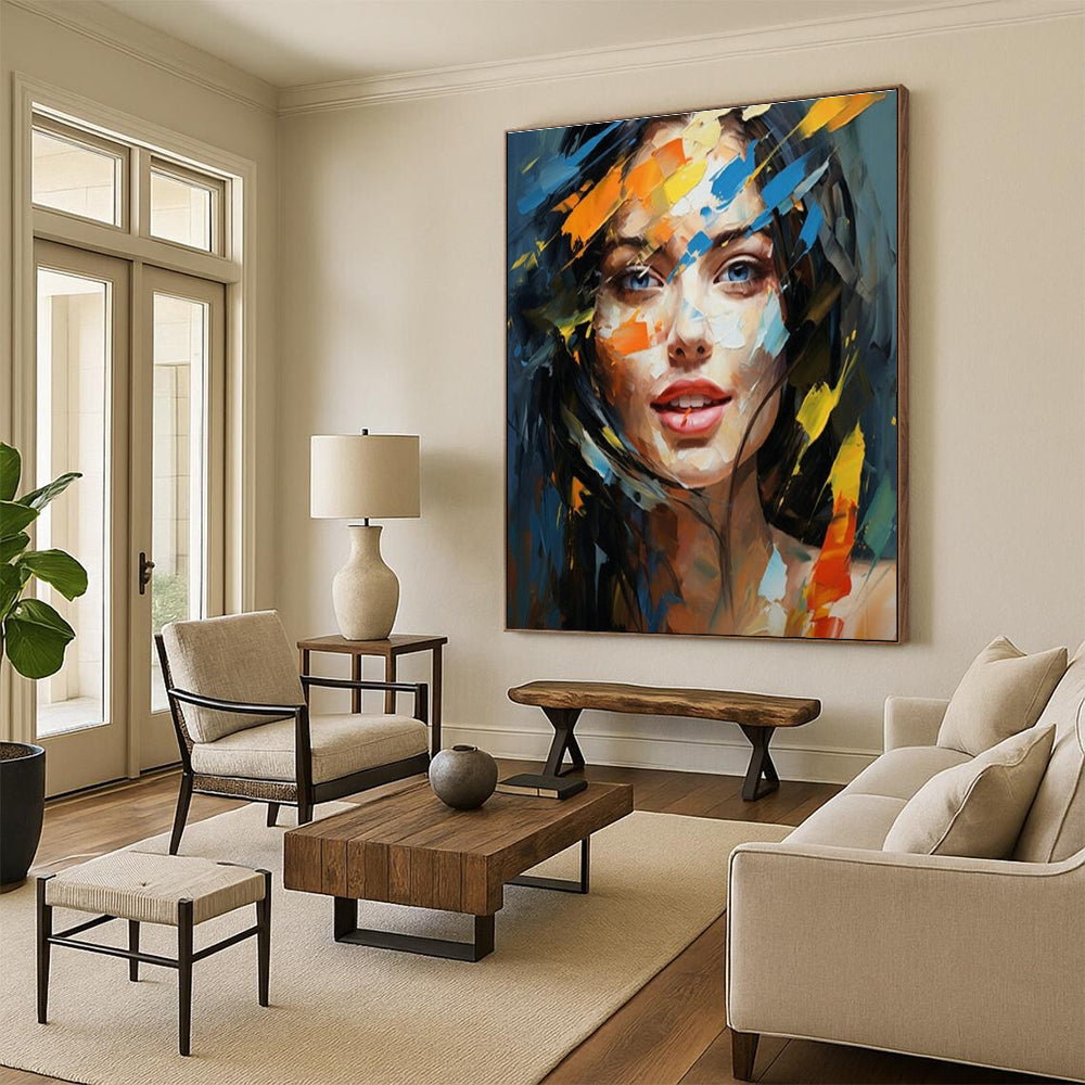 Customizable Handmade Abstract Art for Hallway and Living Room DLZ1538