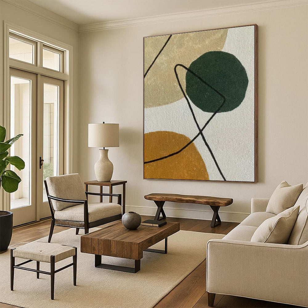 Custom - Crafted Hand - Painted Abstract Art for Cottage Office Nooks & Bedroom Reading Corners DLZ0583