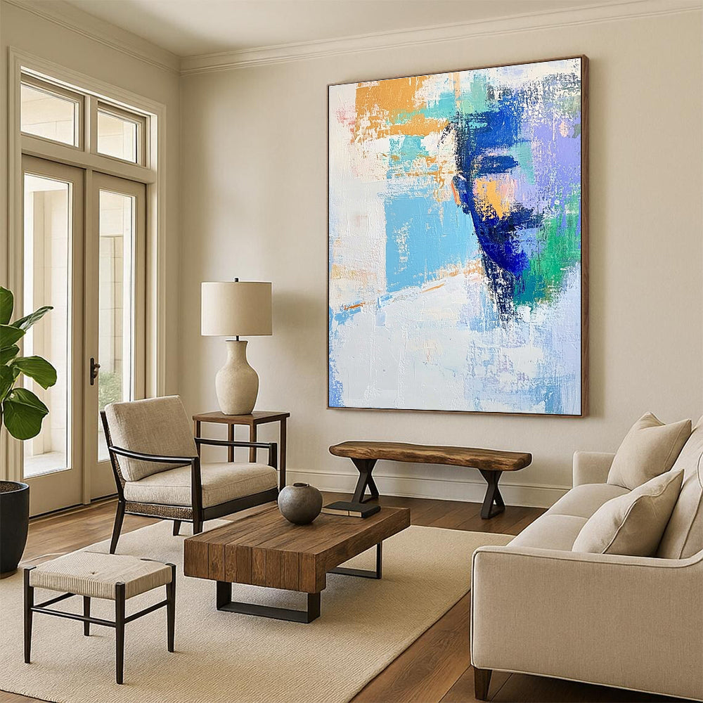 Colorful Abstract Painting with Portrait Elements GER570