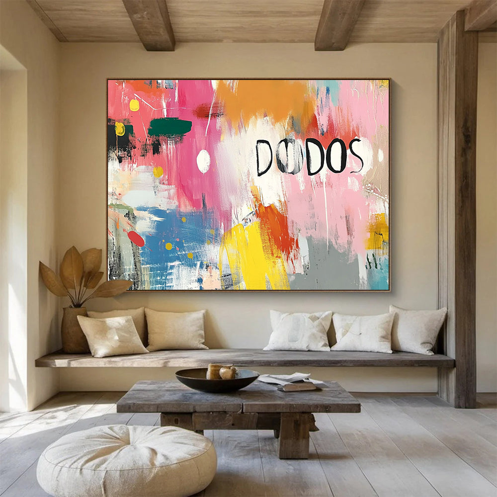 Colorful “DODOS” - Expressive Word Abstract Painting DYP048