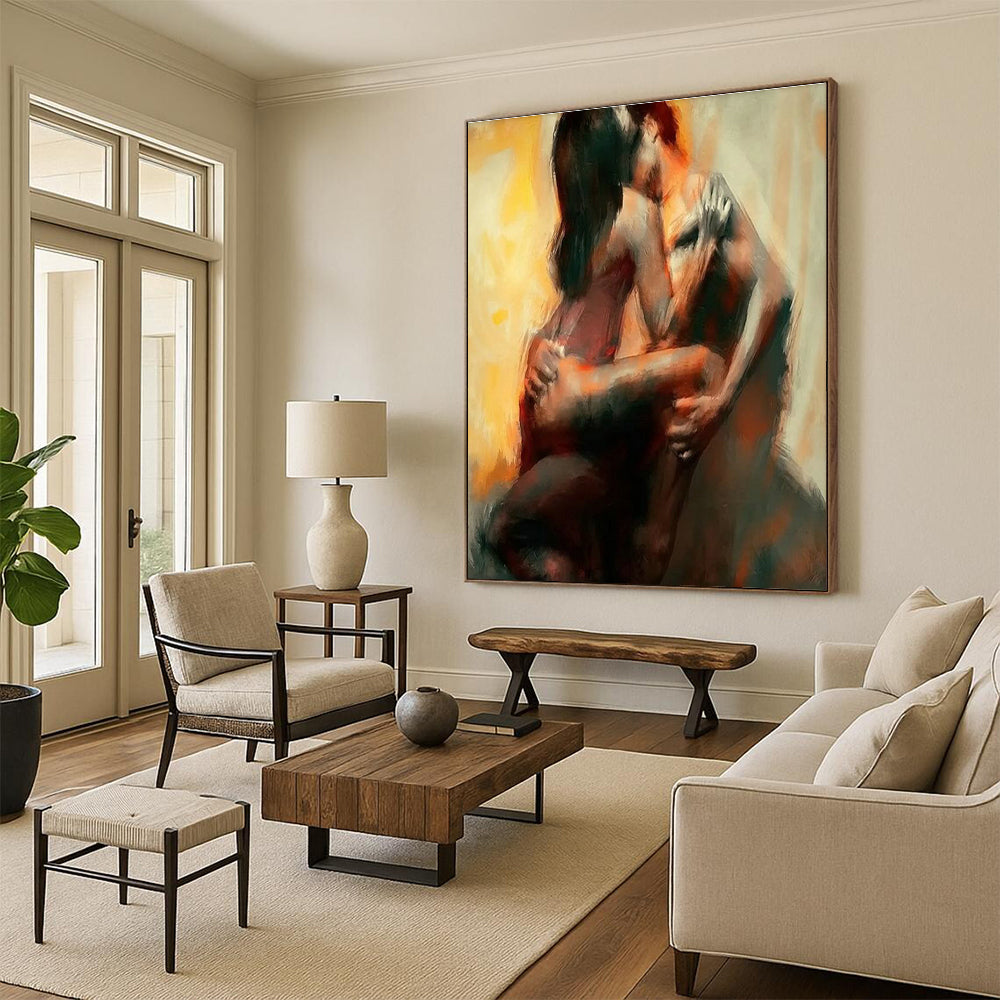 Large Handmade Abstract Painting for Entryway & Living Room DLZ2333