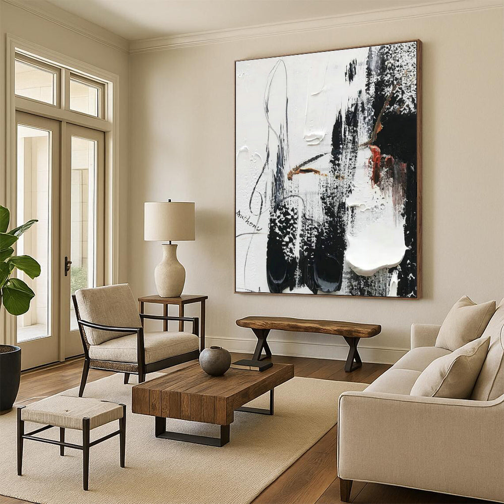 Large Custom Handmade Abstract Wall Art for Cottage Bedroom Dressing Table Wall and Living Room Bar Area DLZ1692