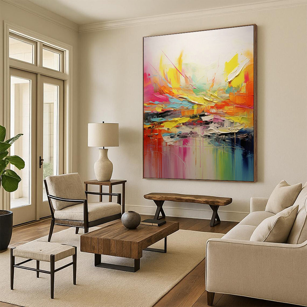 Original Hand-Painted Abstract Painting for Office and Cottage Hallway DLZ1560