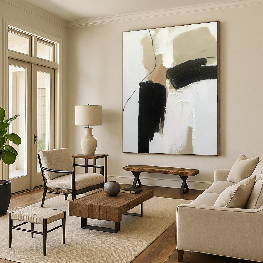 Original Hand-Painted Abstract Painting for Living Room Staircase Wall and Hallway Landing DLZ1680